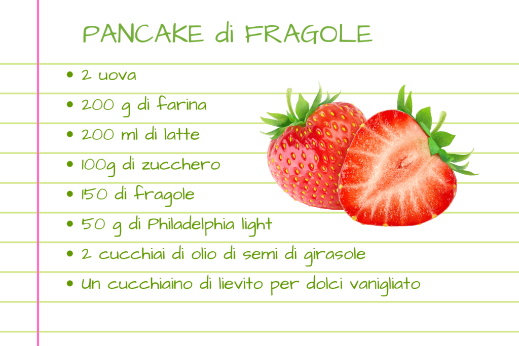 ingredienti per pancake di fragole