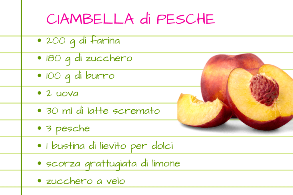 ingredienti ciambella di pesche